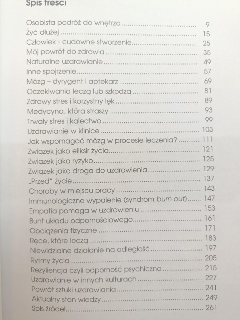 Biała księga uzdrawiania spis tresci