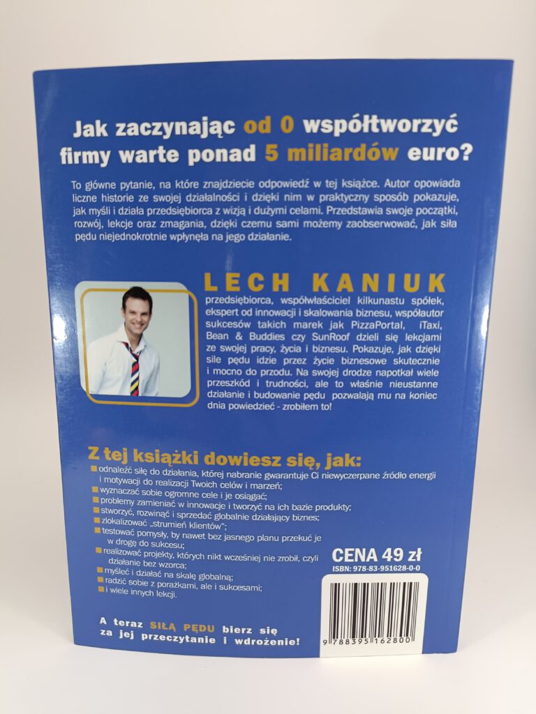 Siła pędu Lech Kaniuk nota od wydawcy książki w antykwariatszczecin.pl