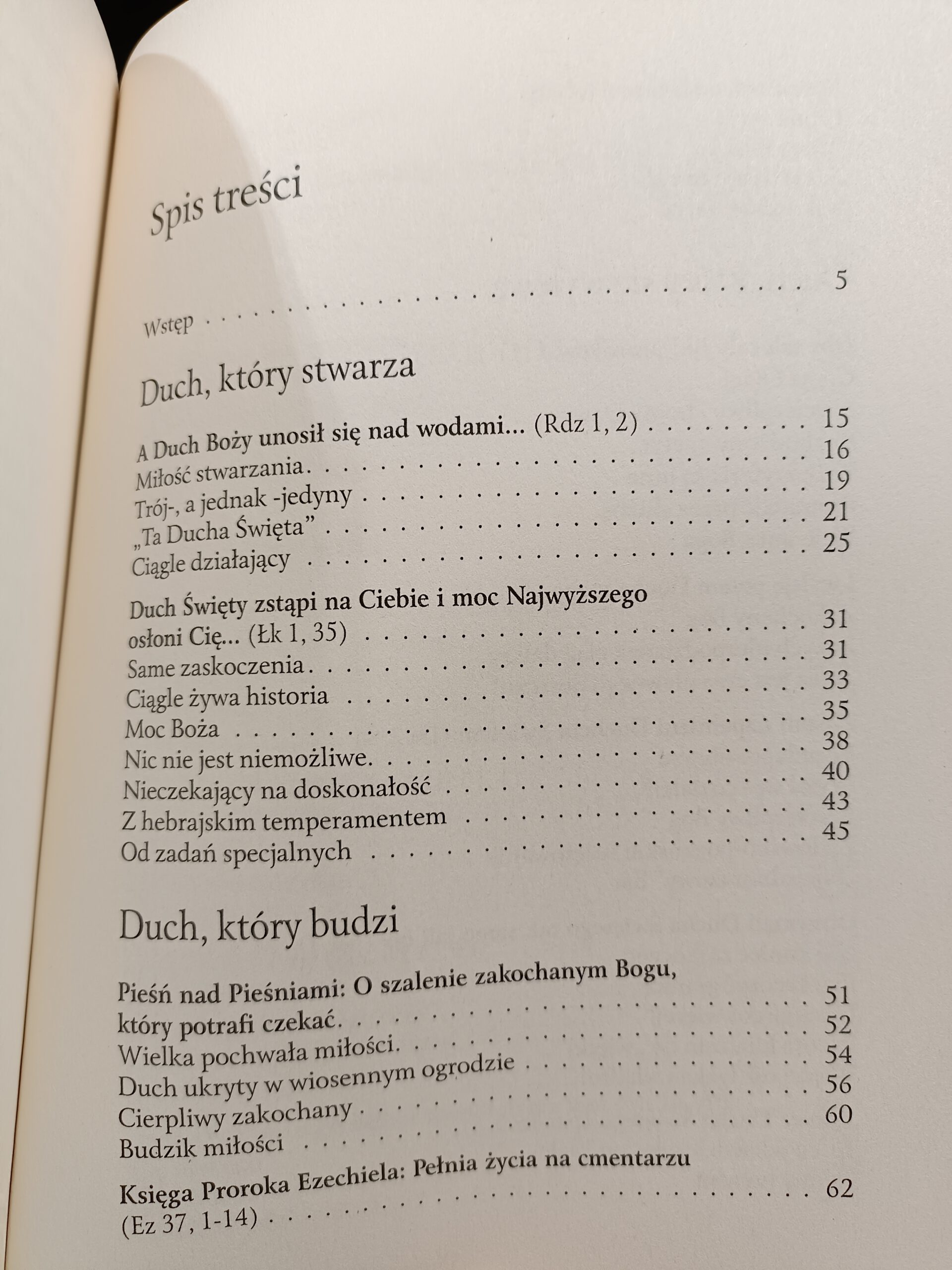 Biografia Ducha Swietego spis tresci 1 ksiazki w antykwariat Szczecin
