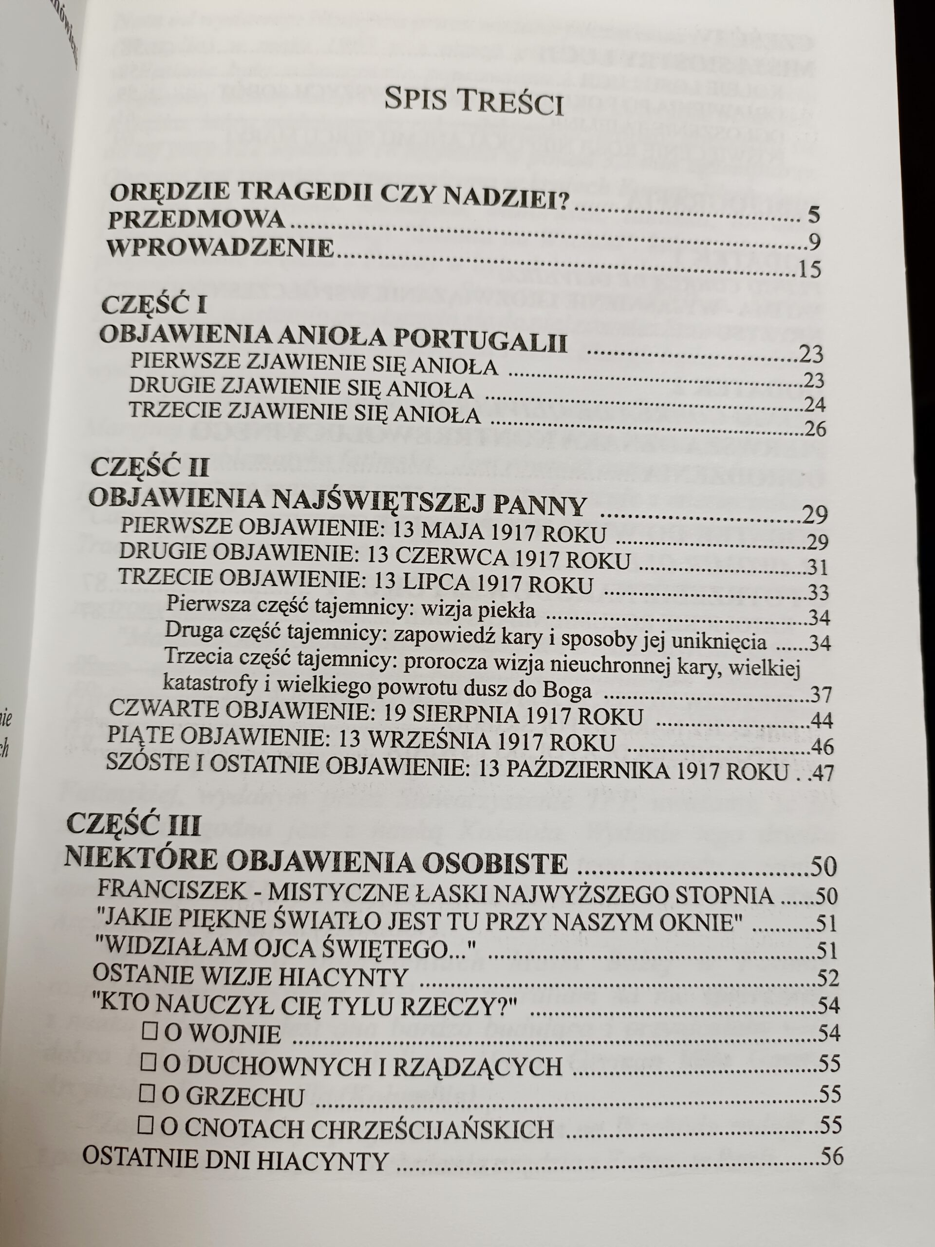 Fatima oredzie tragedii czy nadziei spis tresci ksiazki w antykwariat Szczecin