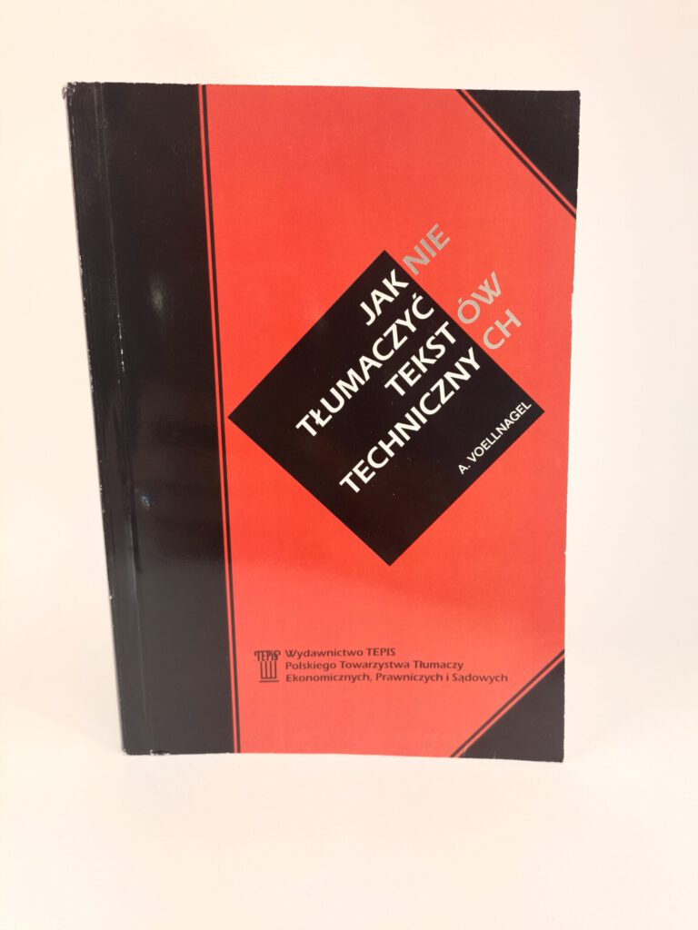 jak nie tłumaczyć tekstów technicznych okładka ksiazka w antykwariat Szczecin.
