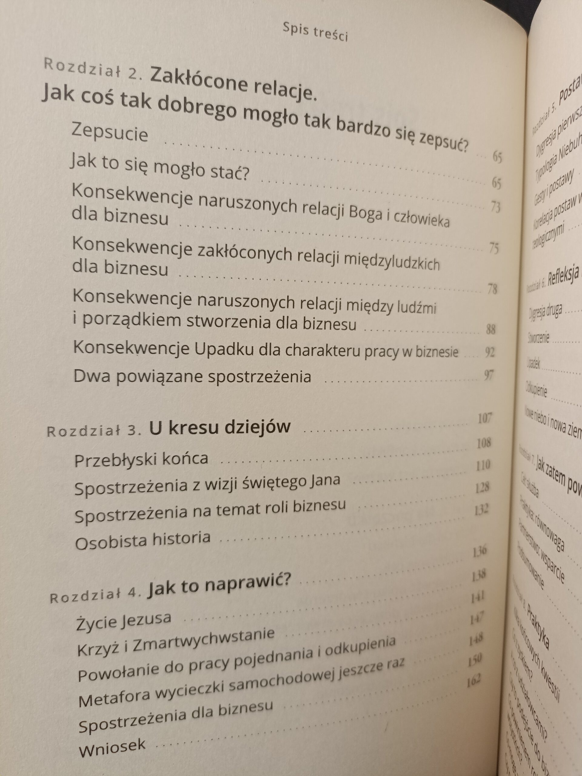 Bóg i biznes Jeff van Duzer książka w antykwariat Szczecin spis treści 2