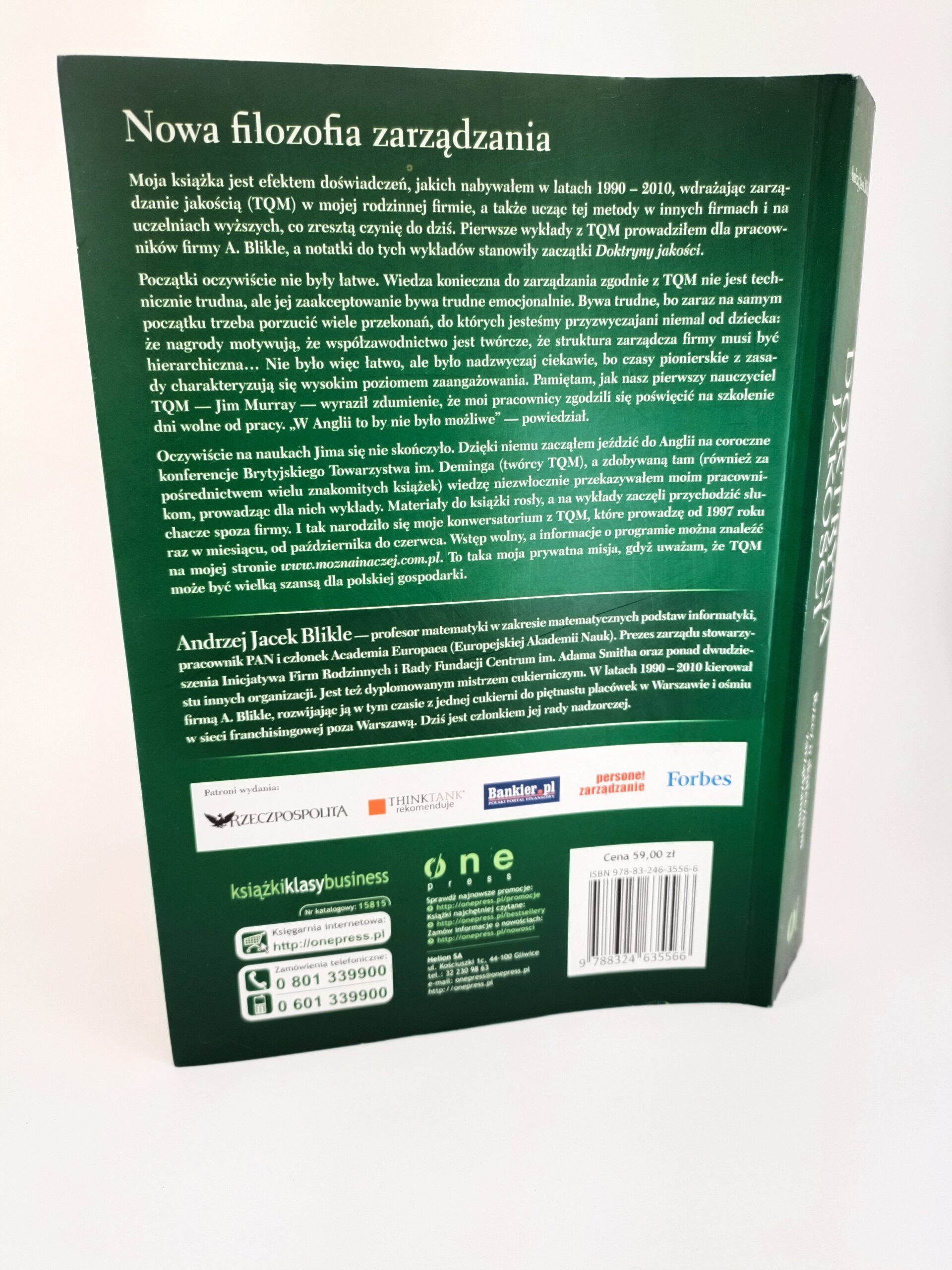 doktryna jakości Andrzej blikle książka w antykwariat Szczecin nota od wydawcy