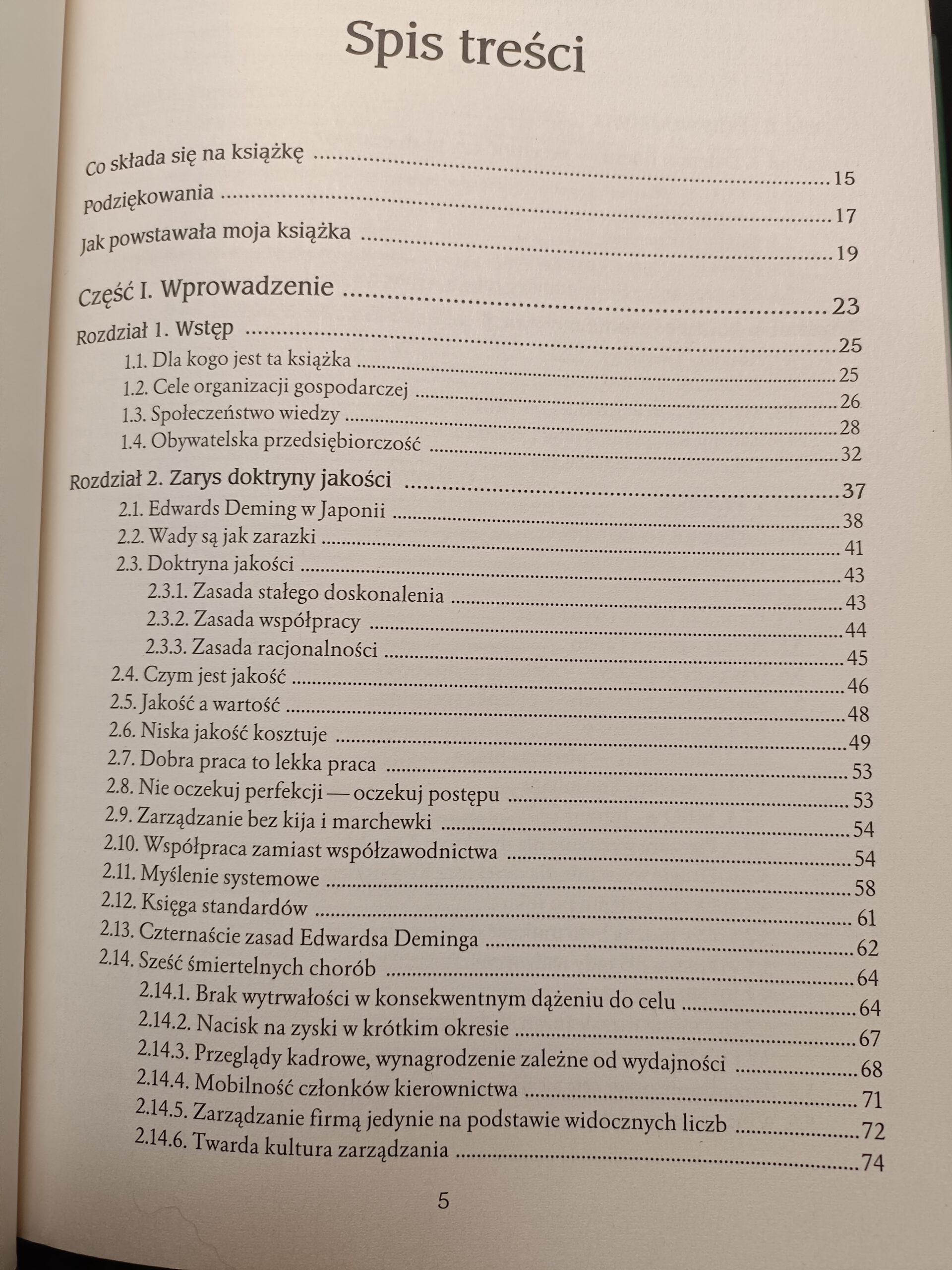 doktryna jakości Andrzej blikle książka w antykwariat Szczecin spis treści 1