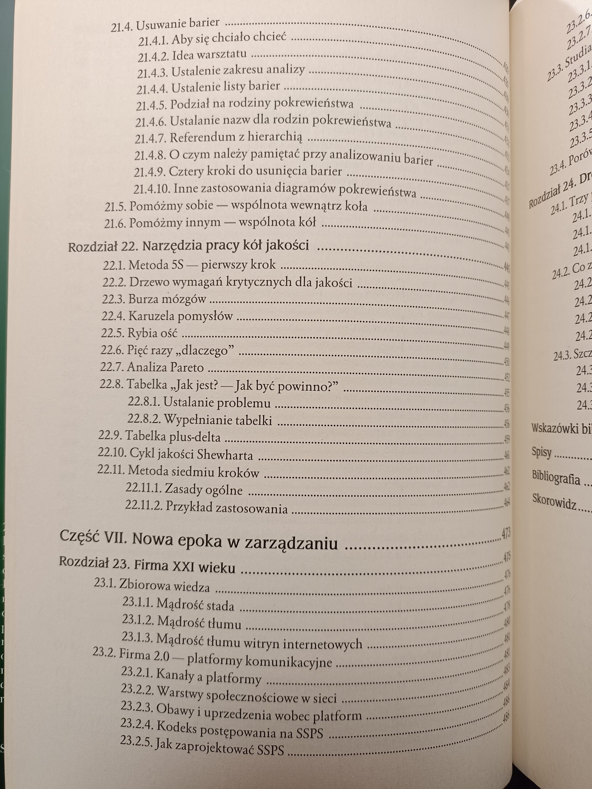 doktryna jakości Andrzej blikle książka w antykwariat Szczecin spis treści 8