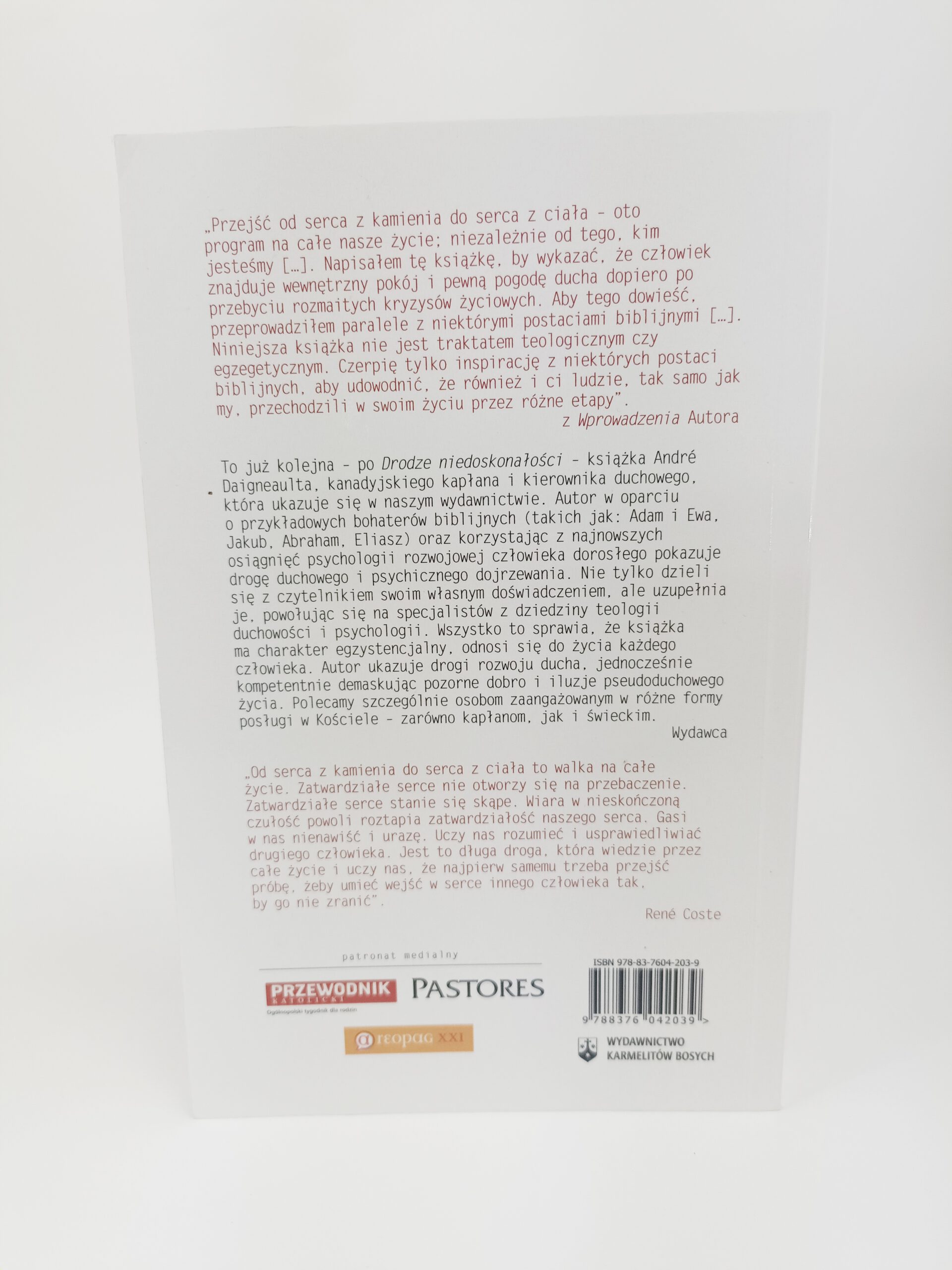 Od serca z kamienia tył książki antykwariat Szczecin