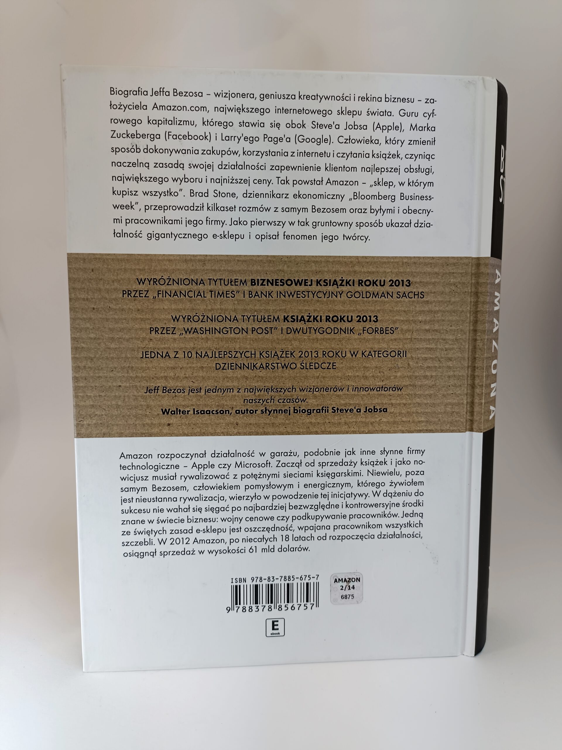 Jeff Bezos i era Amazona nota od wydawcy książki w antykwariat Szczecin