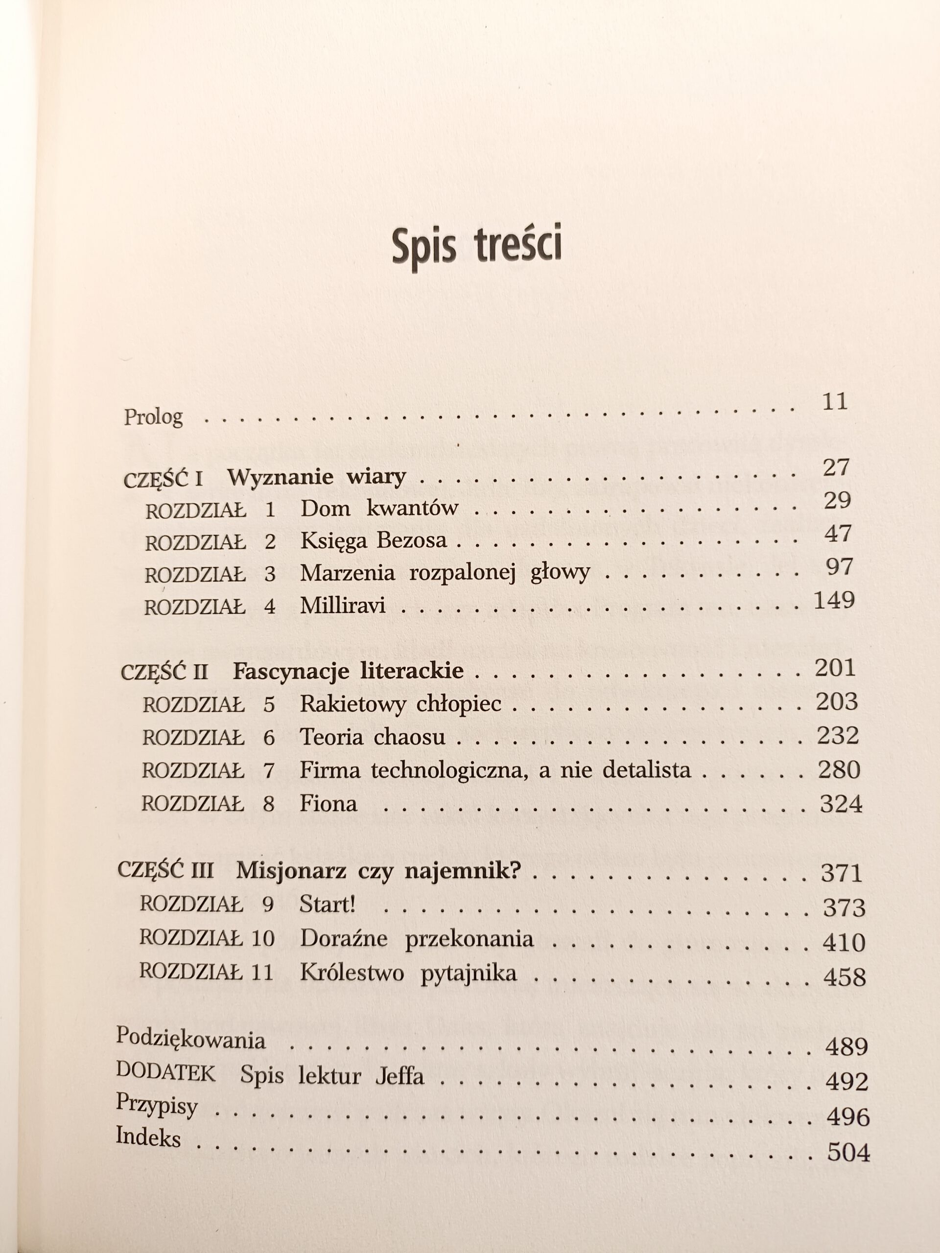 Jeff Bezos i era Amazona spis treści książki w antykwariat Szczecin