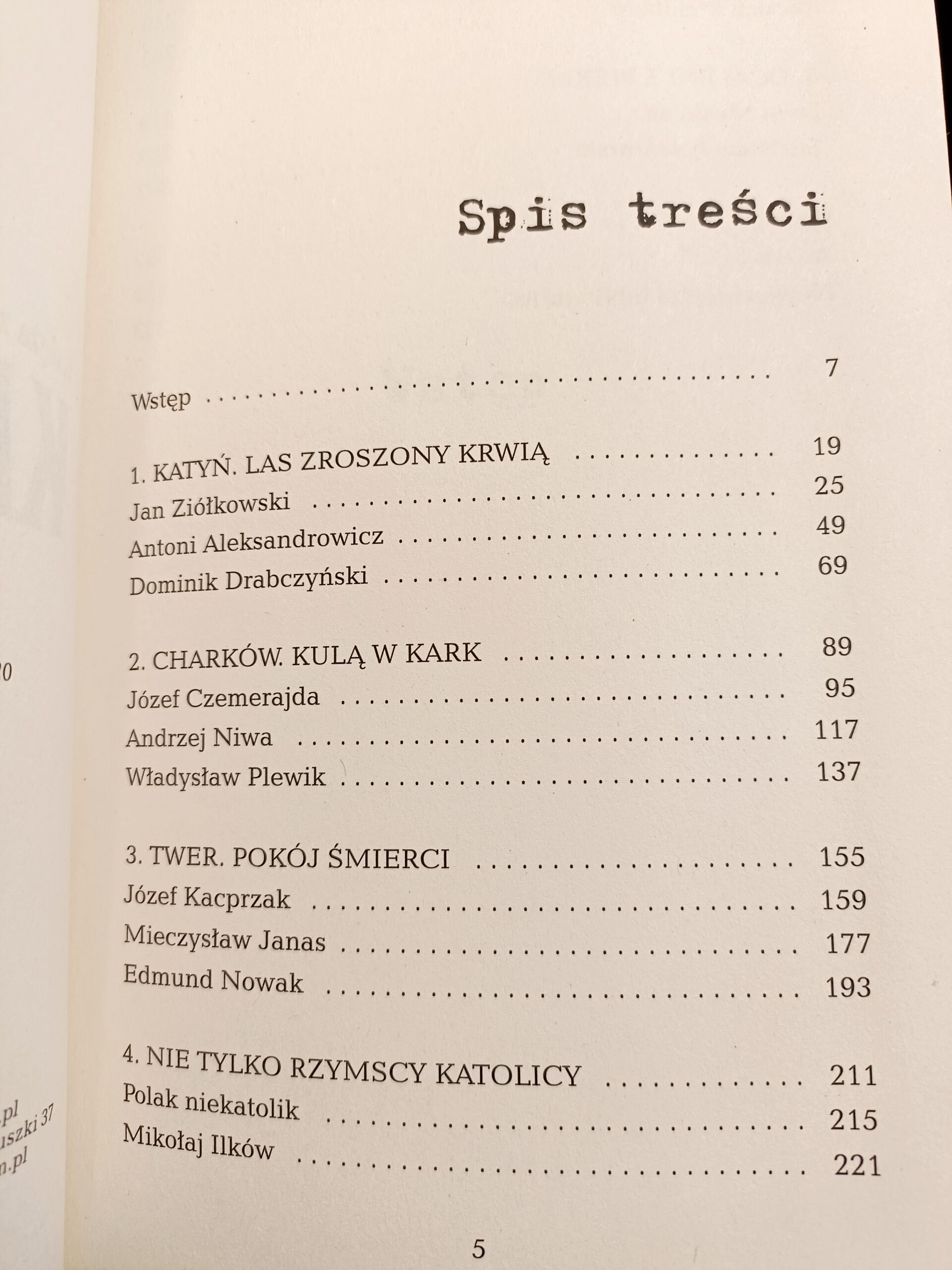 księża z Katynia spis treści książki w antykwariat Szczecin