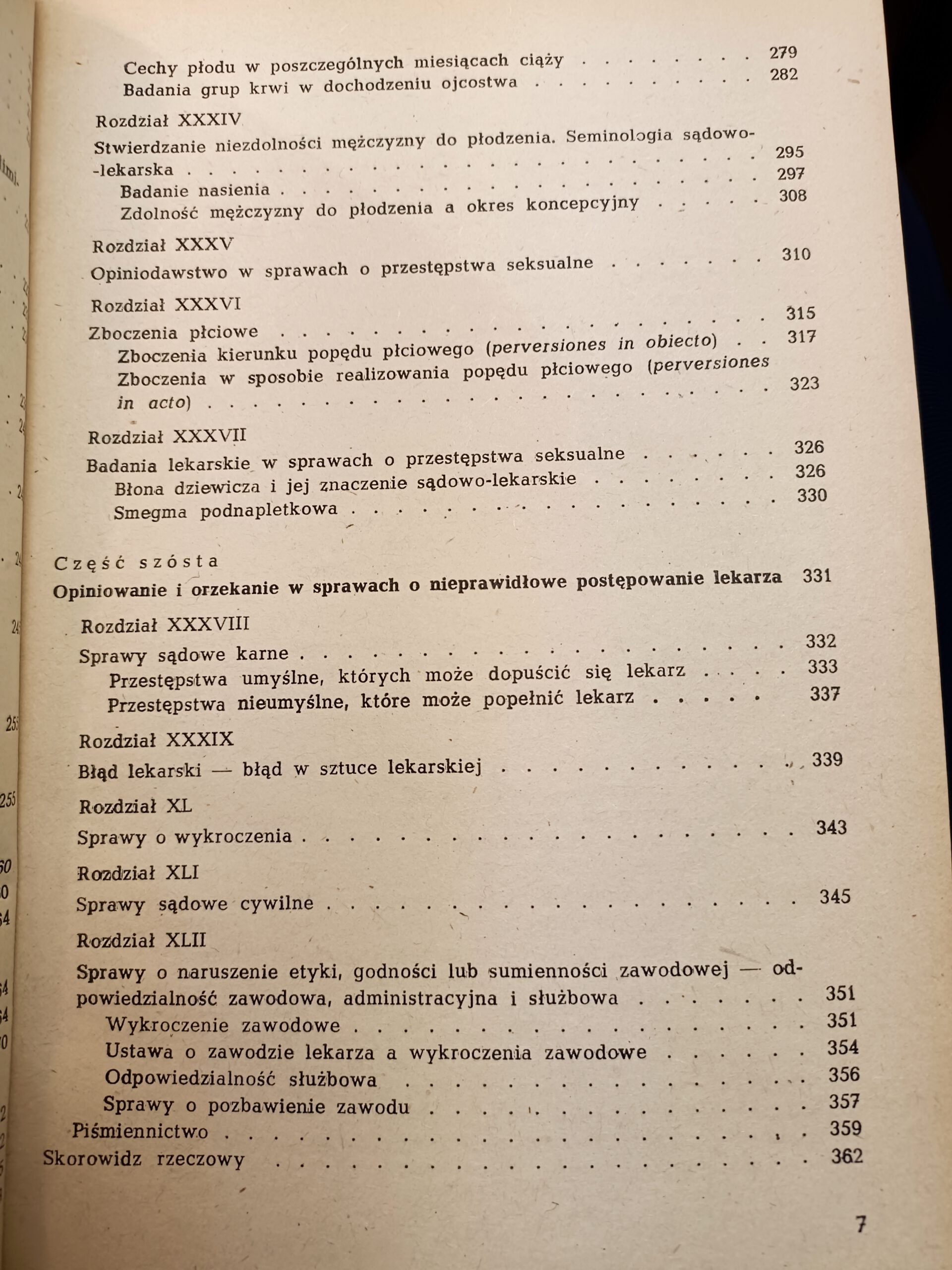 orzecznictwo lekarskie spis treści 5 książki w antykwariat Szczecin