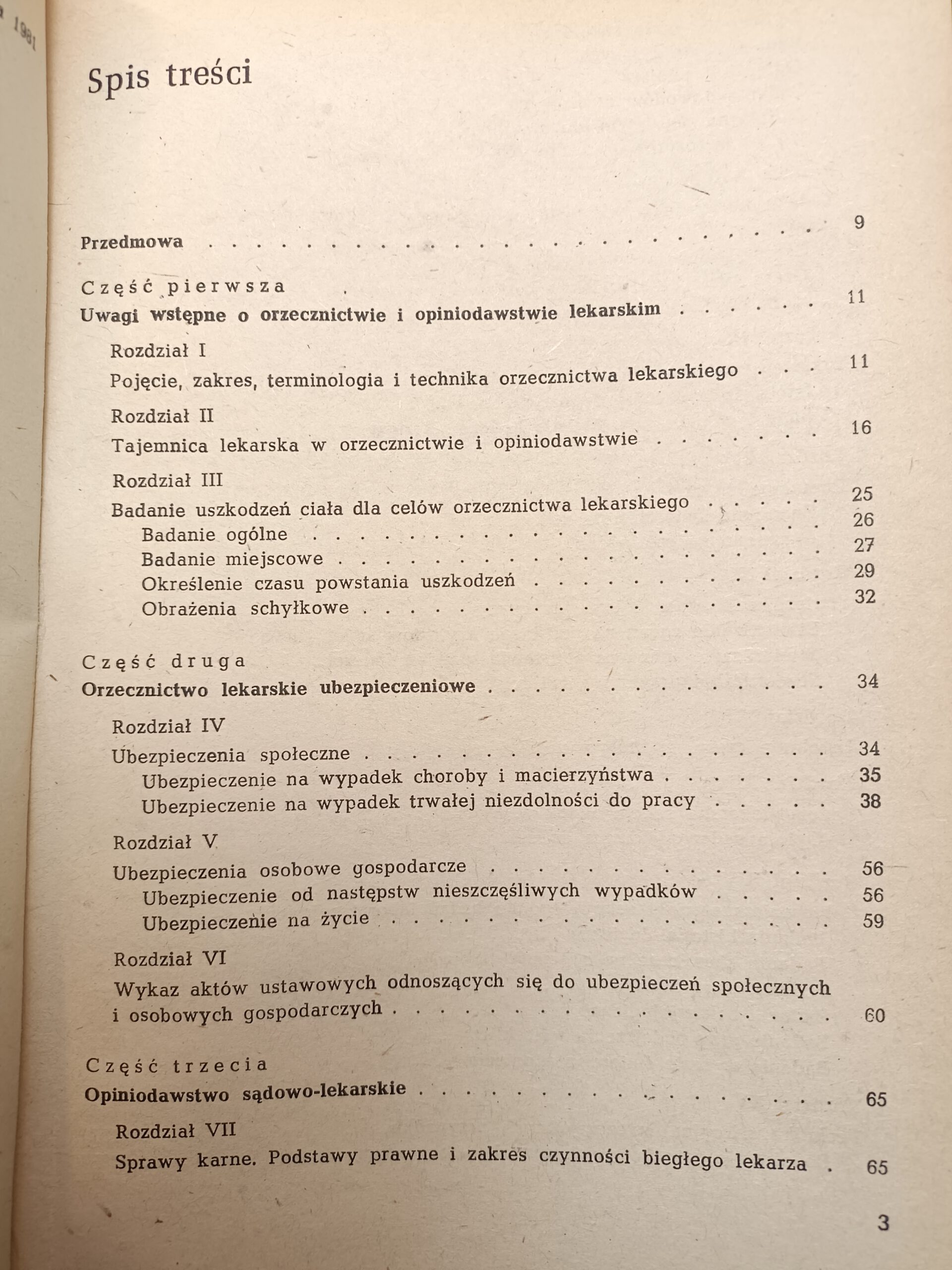 orzecznictwo lekarskie spis treści książki w antykwariat Szczecin