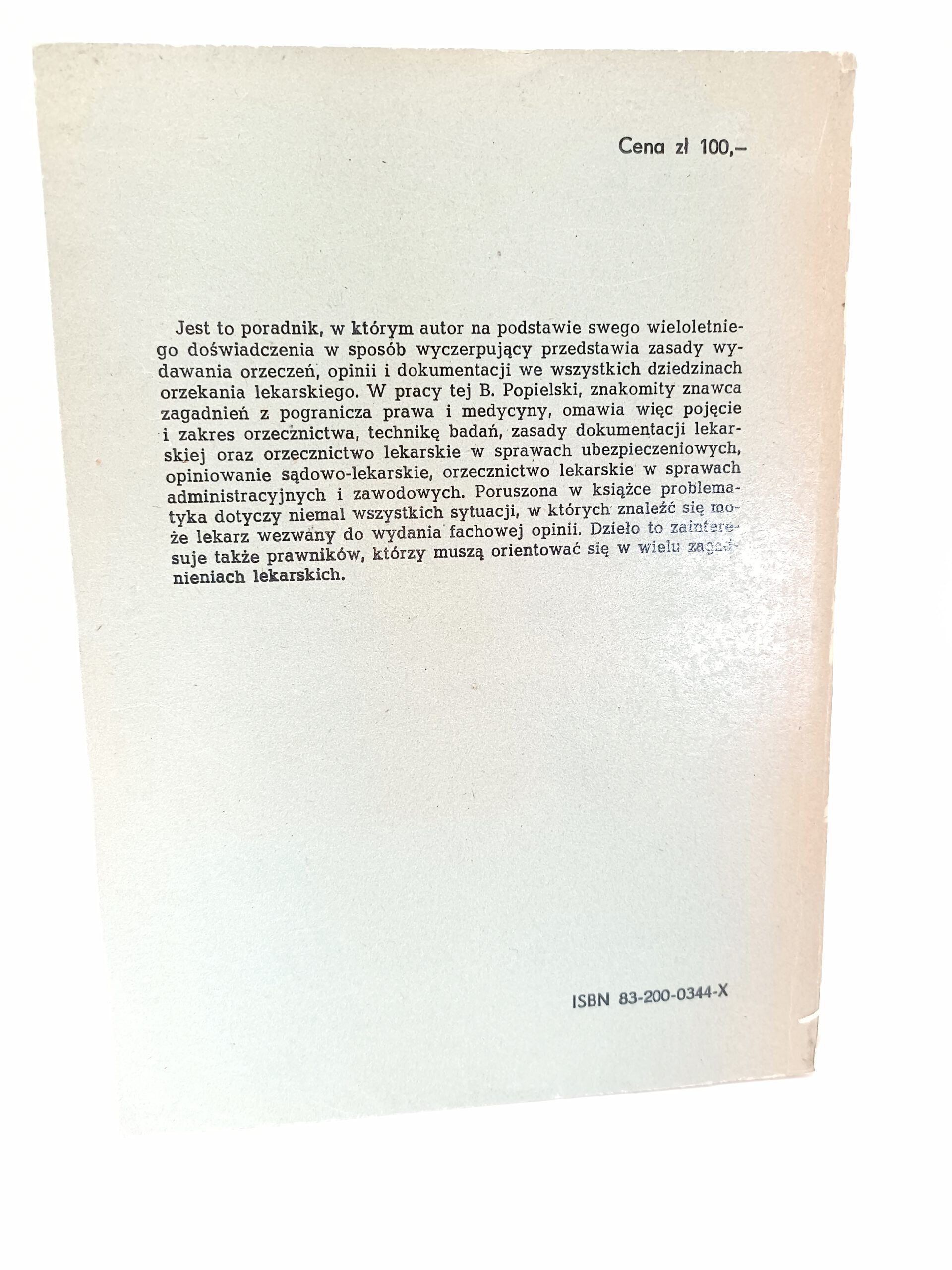 orzecznictwo lekarskie tył książki w antykwariat Szczecin