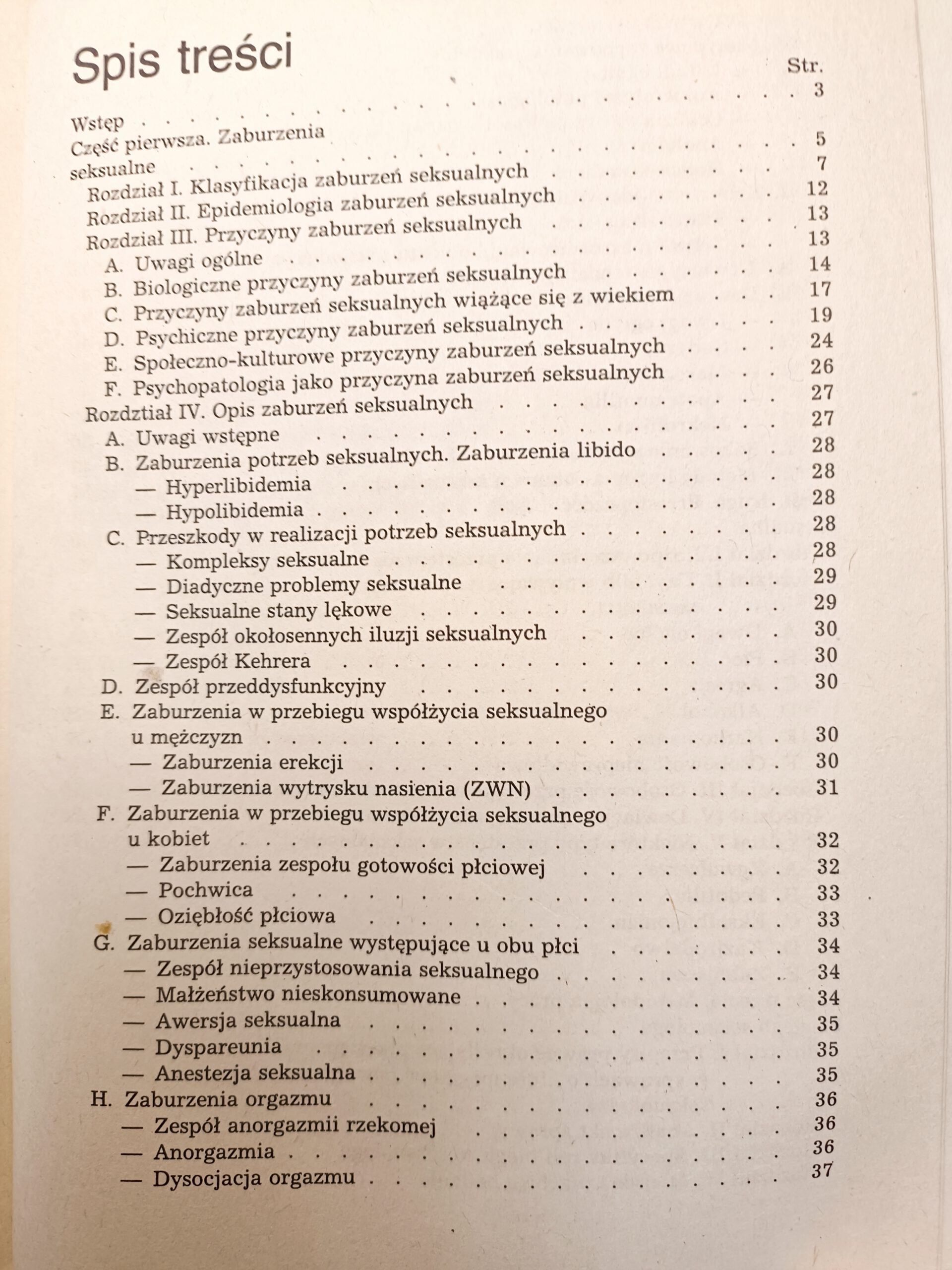 seksuologia sadowa spis treści książki w antykwariat Szczecin