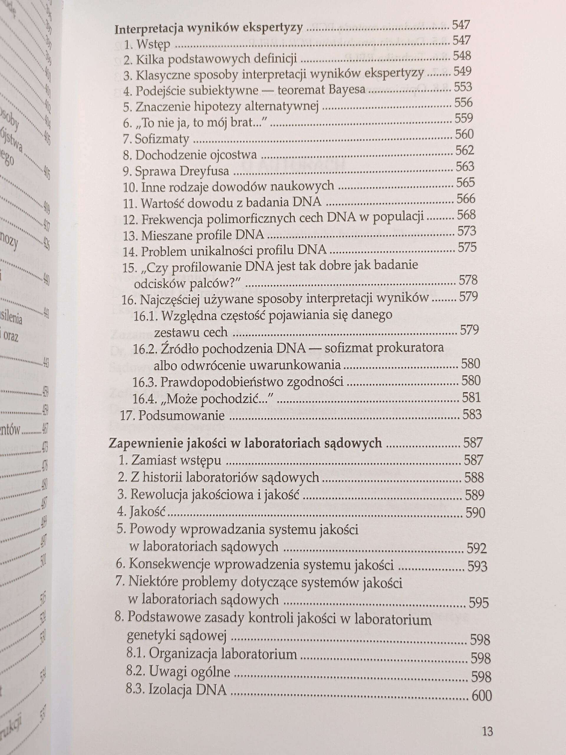 ekspertyza sądowa spis treści książki w antykwariat Szczecin