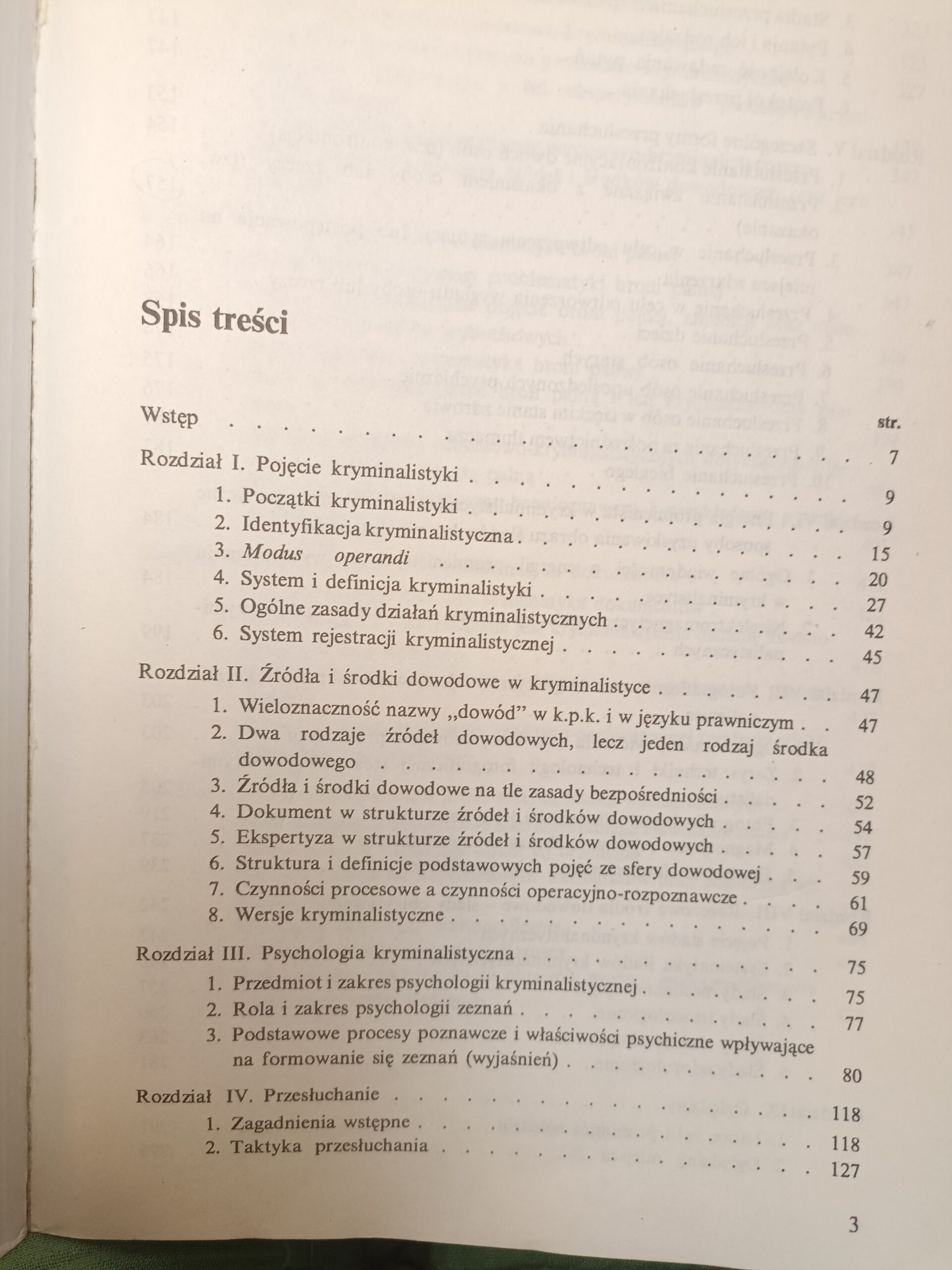 kryminalistyka wybrane problemy spis treści książki w antykwariat Szczecin