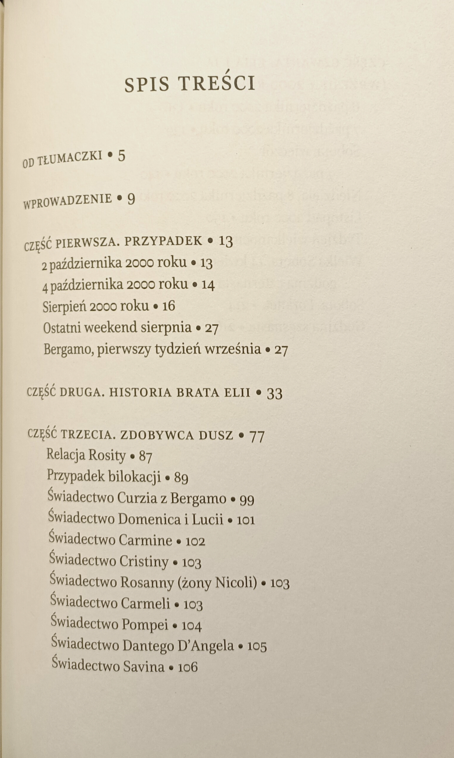 anioł ze stygmatami spis treści książki w antykwariat książki Szczecin