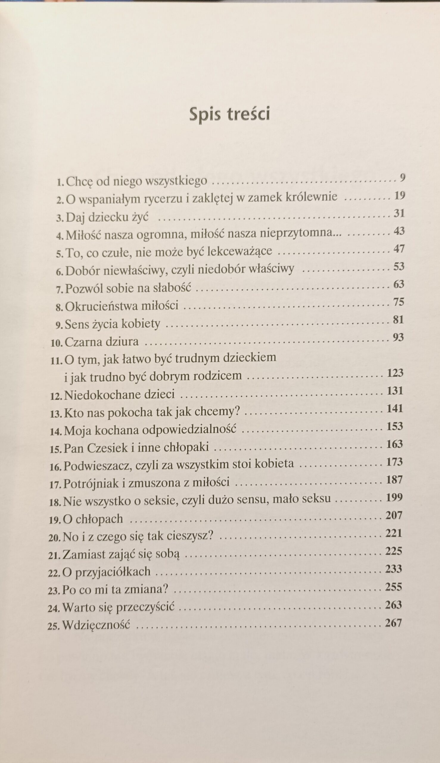 chcę być kochana spis treści książki w antykwariat książki używane Szczecin