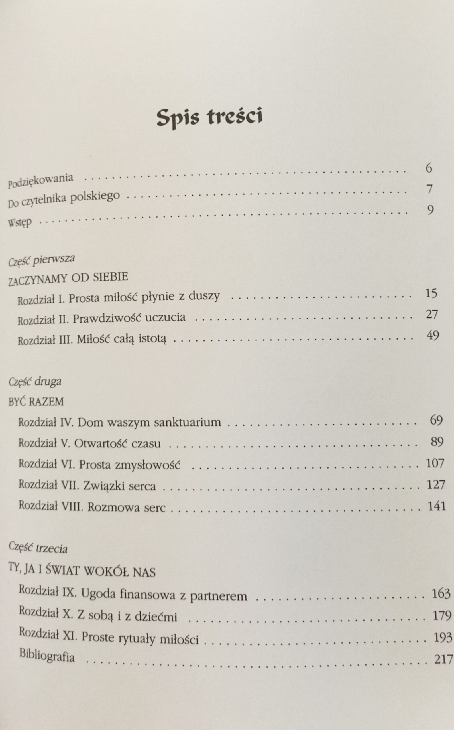 po prostu kochać spis treści książki w antykwariat książki używane Szczecin