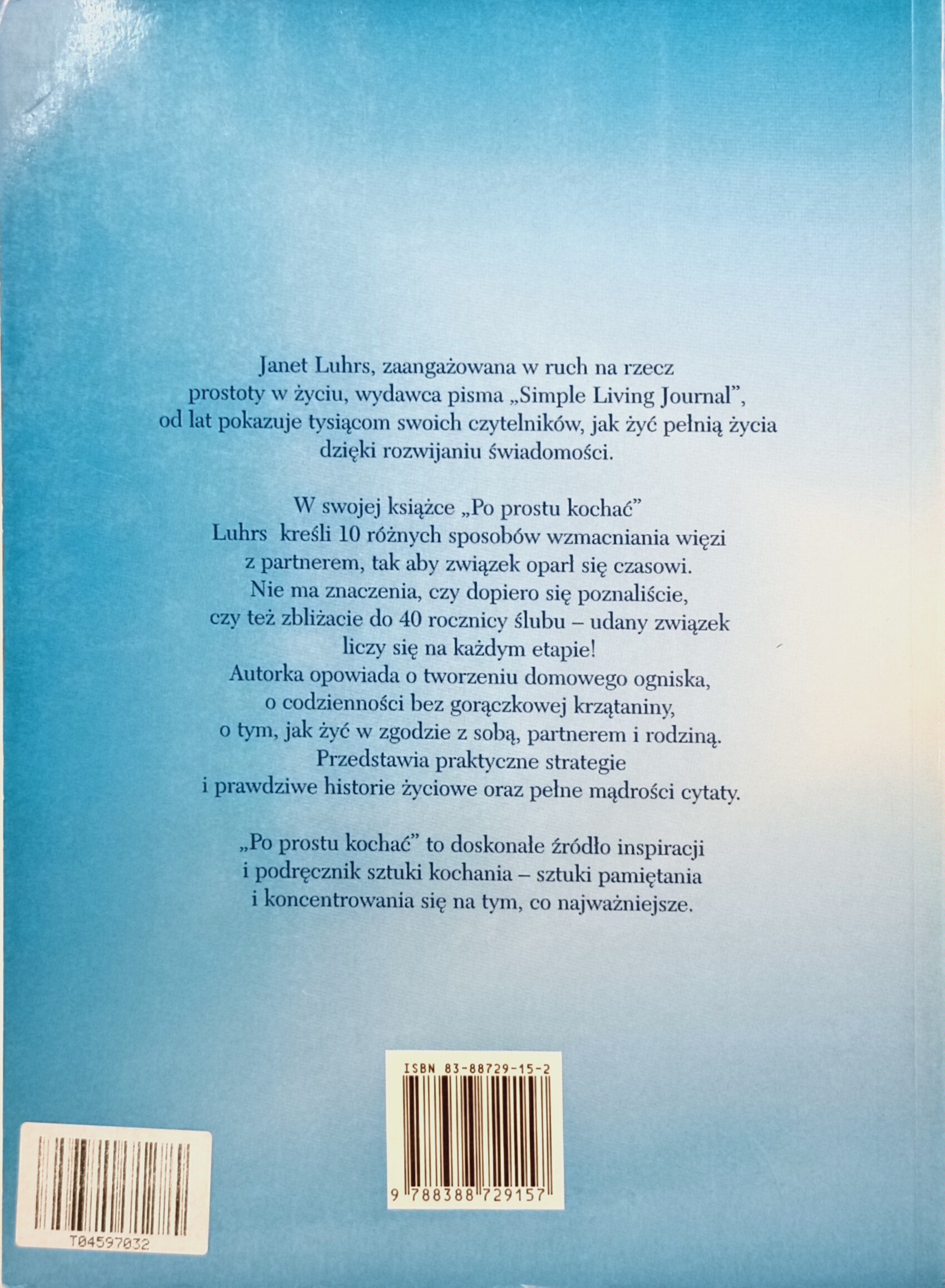 po prostu kochać tył książki w antykwariat książki używane Szczecin