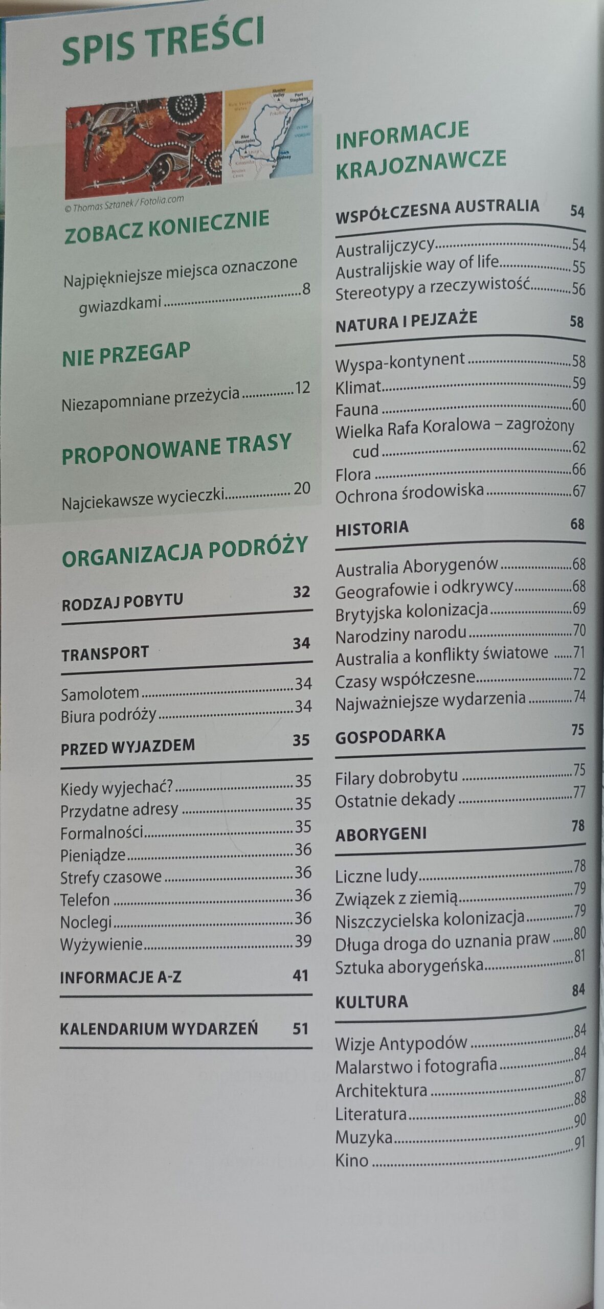 Australia przewodnik turystyczny spis treści książki w antykwariat książki używane Szczecin