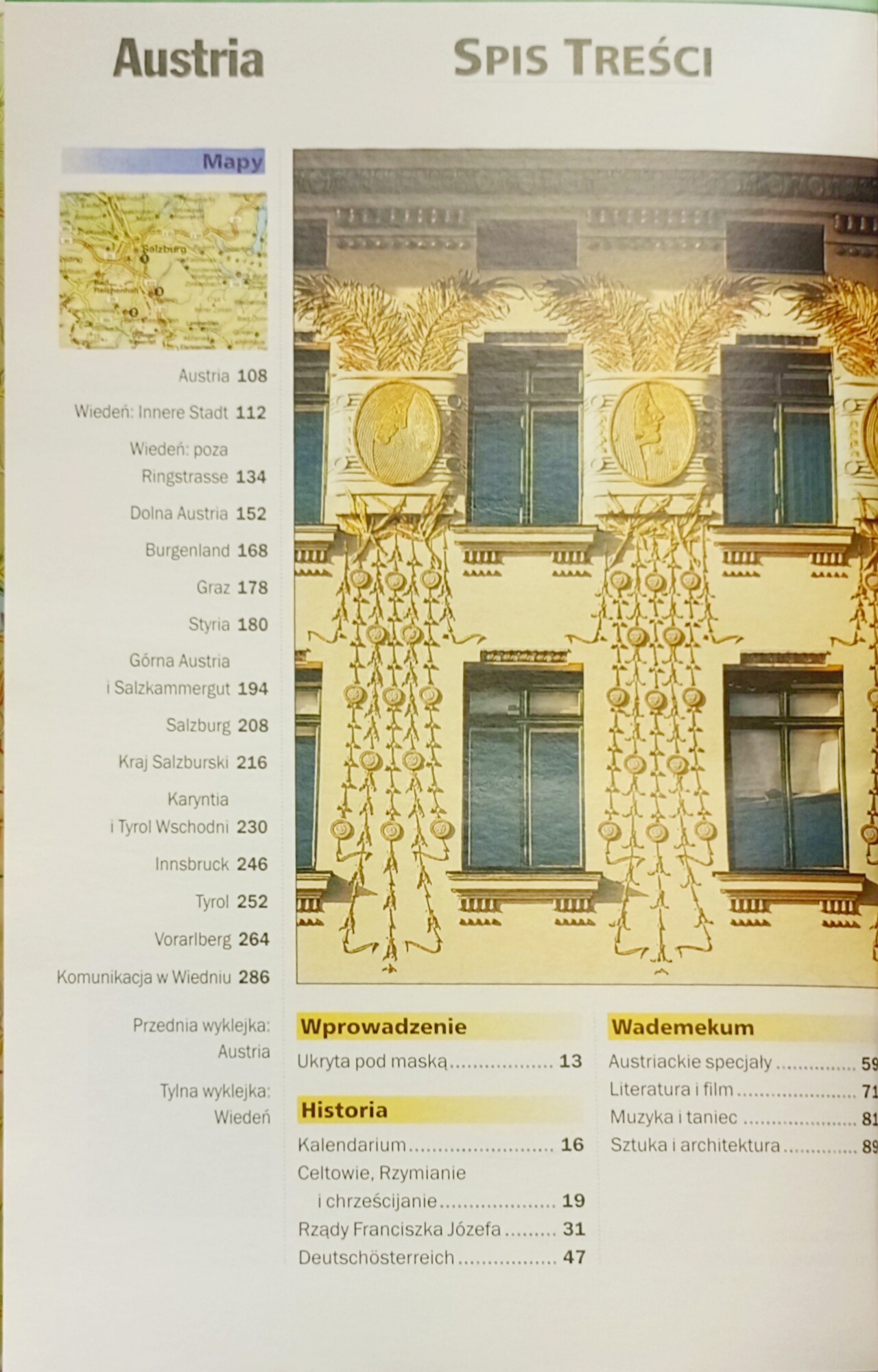 Austria spis treści książki w antykwariat książki używane Szczecin