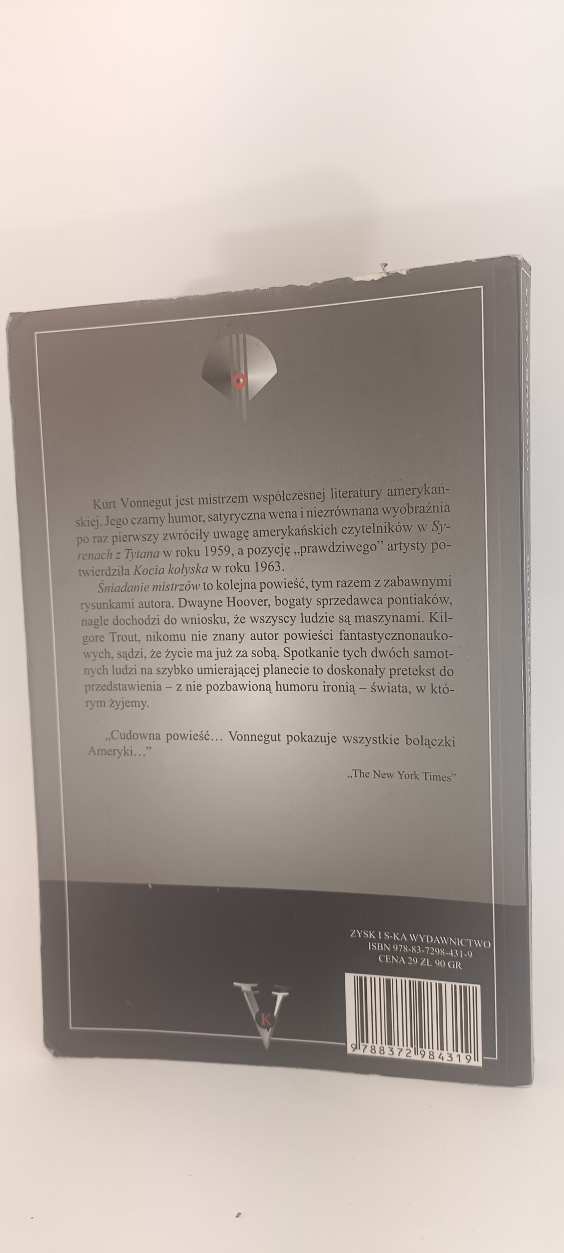 śniadanie mistrzów przód książki w antykwariat książki używane Szczecin