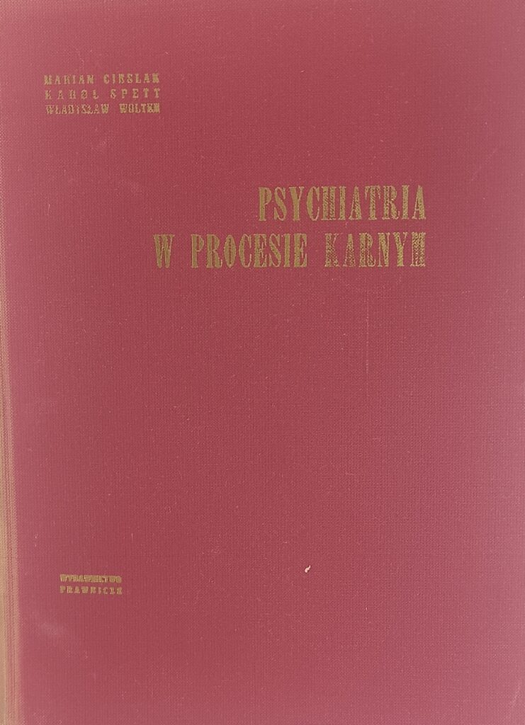 psychiatria w postępowaniu karnym przód książki w antykwariat książki używane Szczecin